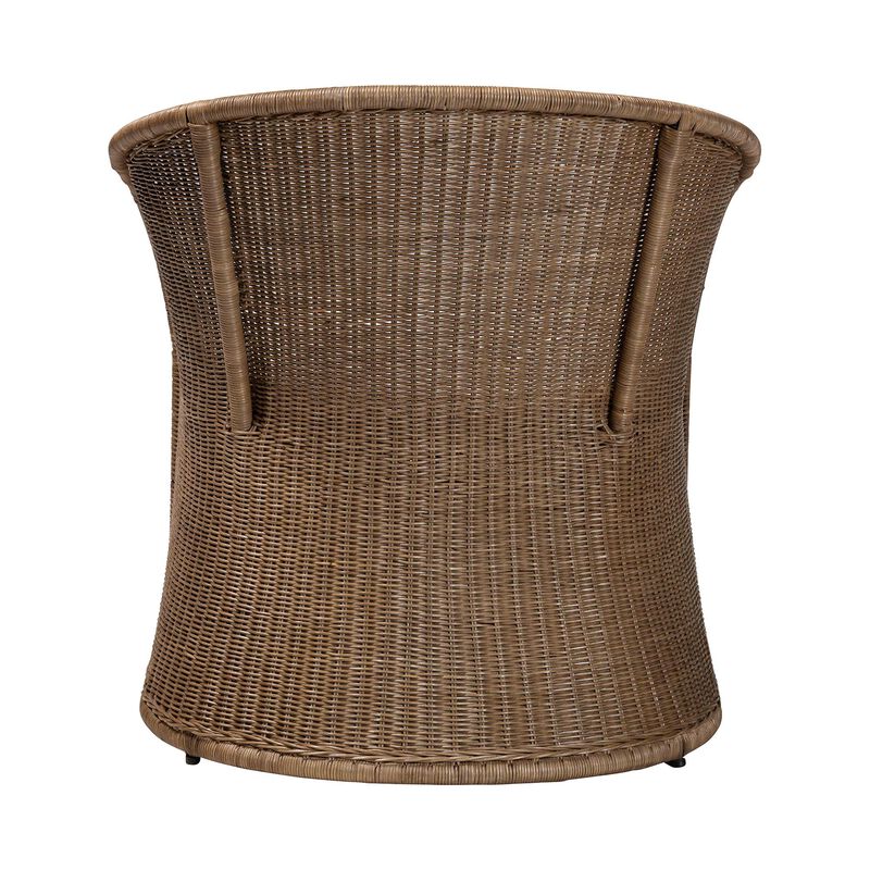 bali & pari Kintamani Bohemian Greywashed Rattan Accent Chair