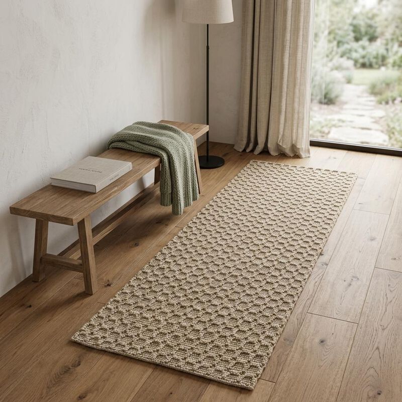 HomeRoots Jute Geometric Hand Woven Area Rug image number 1