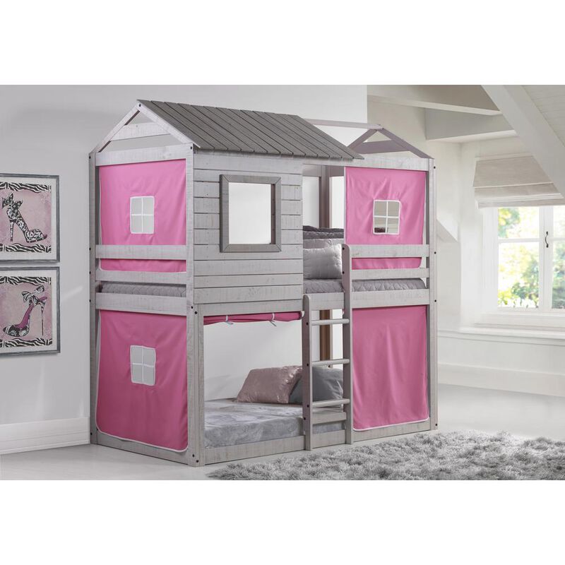 Donco Trading Deer Blind Bunk Loft W/Pink Tent