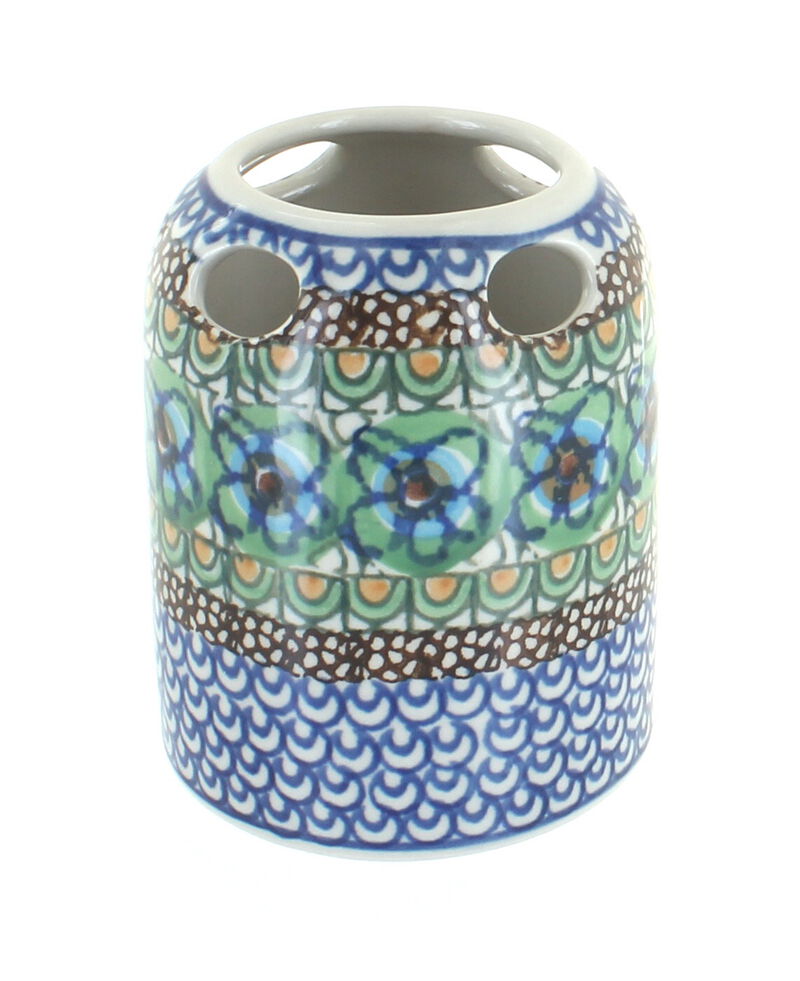 Blue Rose Polish Pottery Joanna Toothbrush Holder