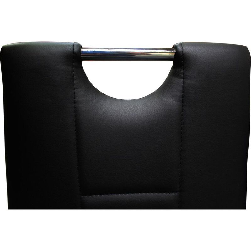 Best Master Furniture Best Master Beverly Faux Leather Upholstered Side Chair - Black (Set Of 2)