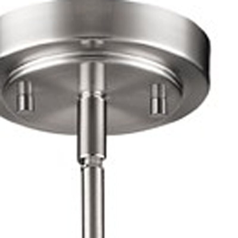 Hivvago Silver Hanging Light with Frosted Glass Shade