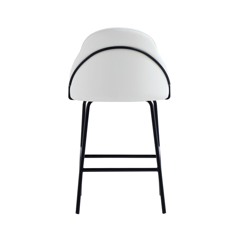 Gracie Counter Stools in White and Black (Set of 2)