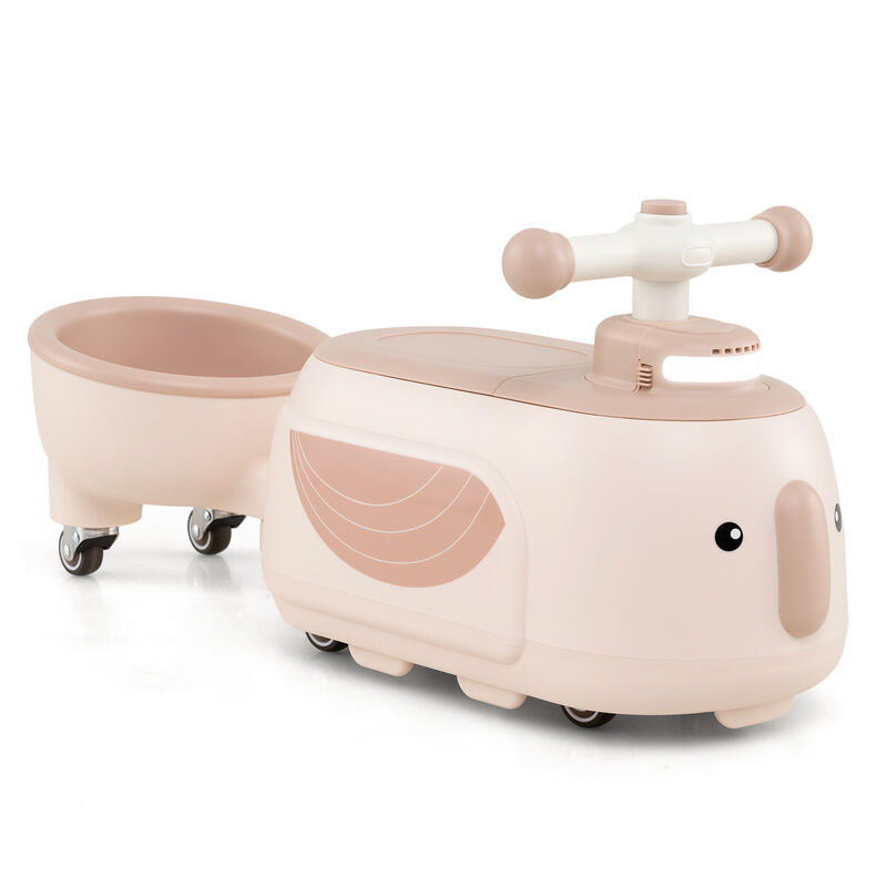 Electric Toddler Ride On Vehicle with Trailer LED Lights and Music image number 0