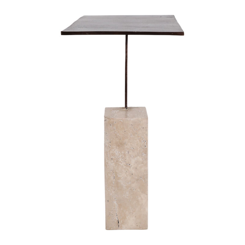 22x16 Travertine Accent Table image number 2