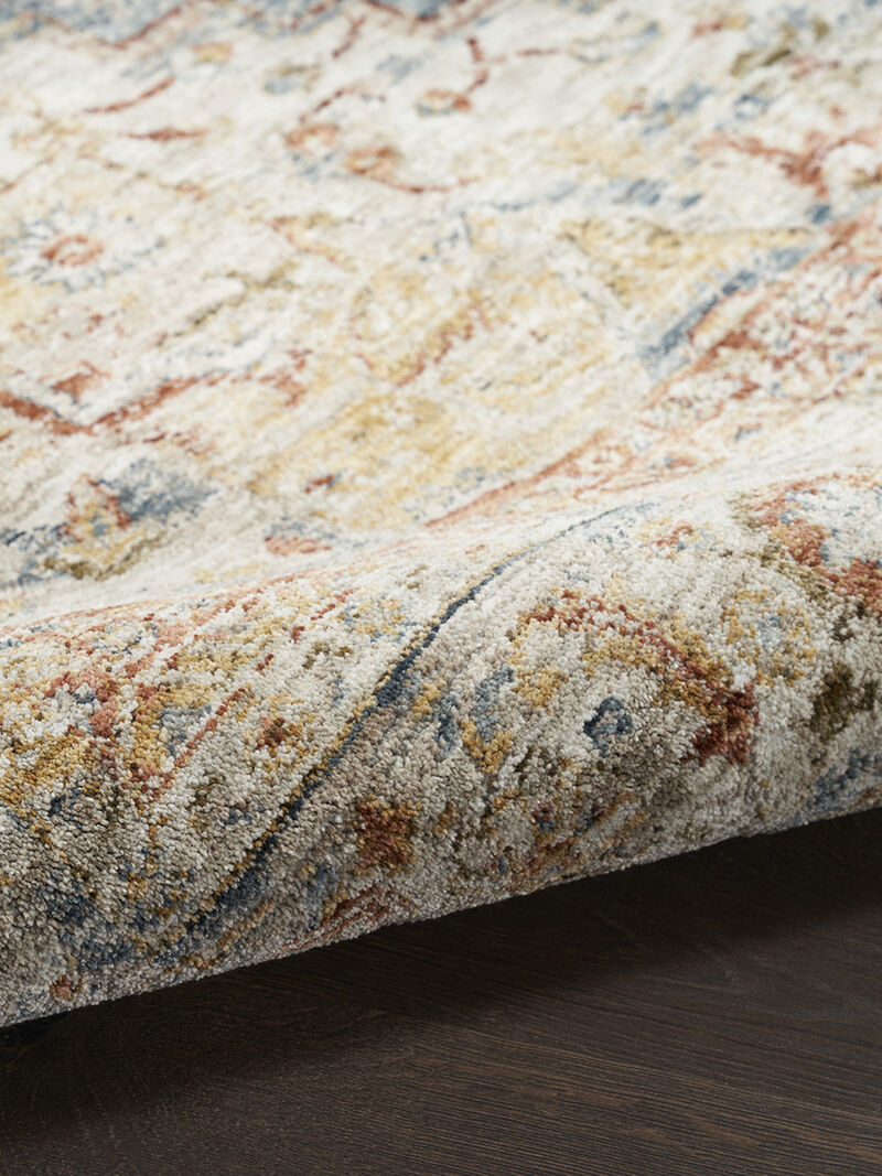 Sahar SHR06 Ivory/Blue 3'11" x 5'11" Rug