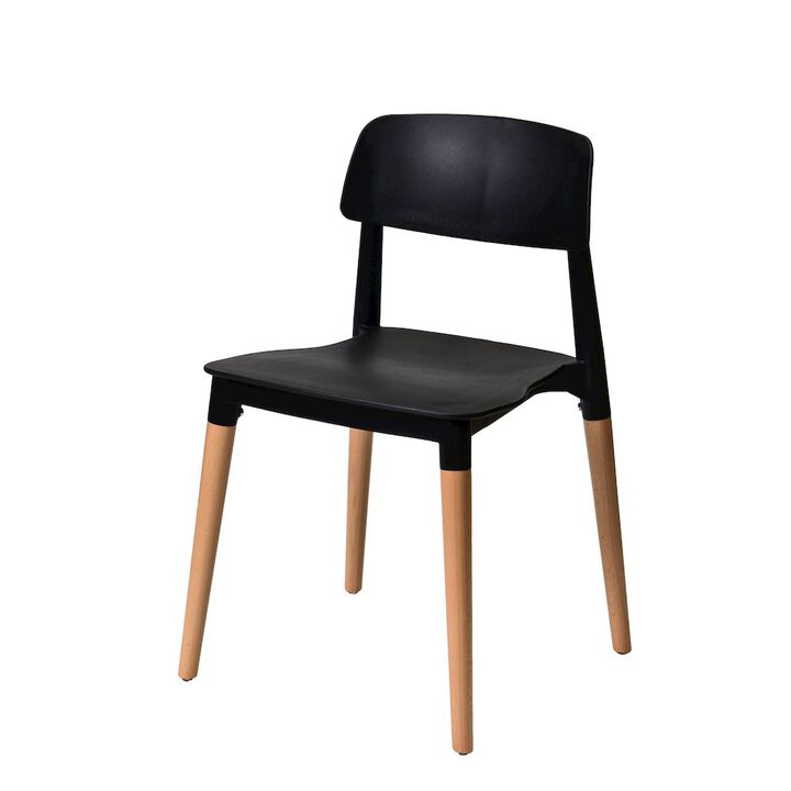 Commerical Seating Products Mid Century Modern Black Dining Chairs