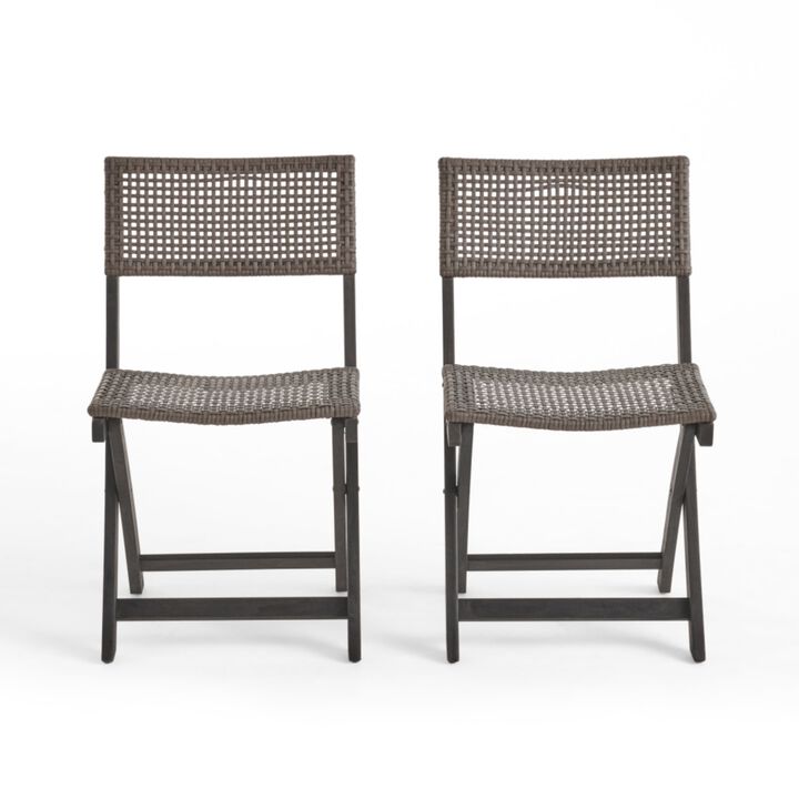 Rufkox 2-Piece Outdoor Folding Bistro Chairs