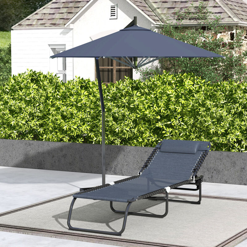 Hivvago Foldable 4-Position Chaise Lounge image number 6