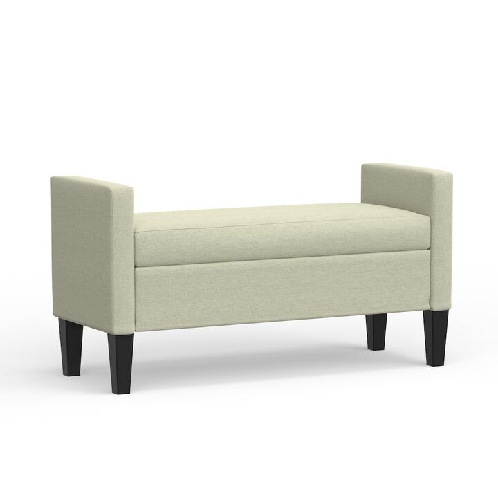 Rize Home 46 Storage Bench with Arms - Beige