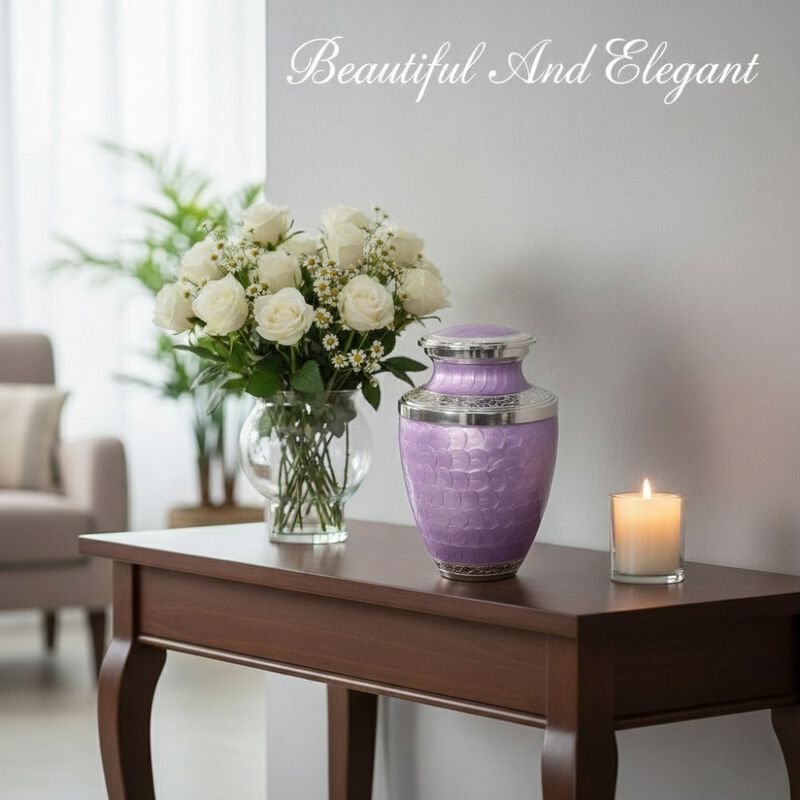 silver-toned accents urn image number 5