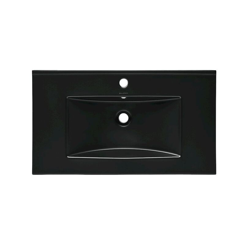 30" Vanity Sink Top in Glossy Black image number 0