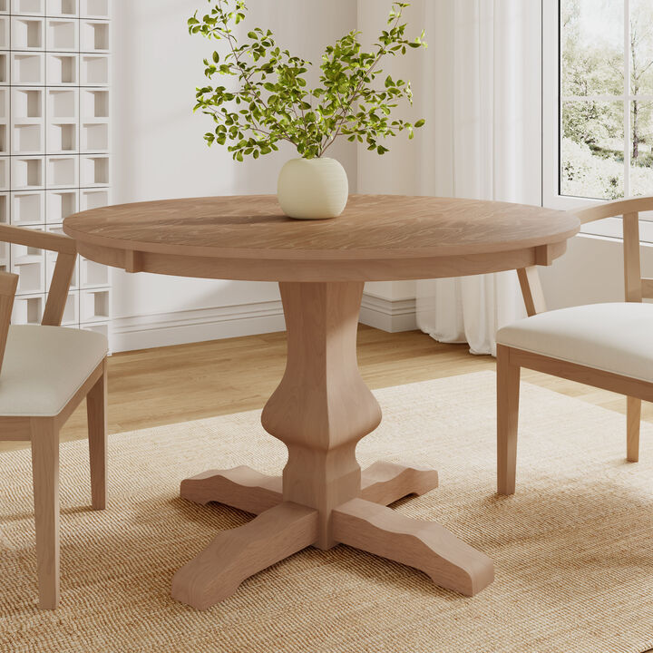Christopher Knight Home Remuda Rustic Wood Round Dining Table with Pedestal Leg