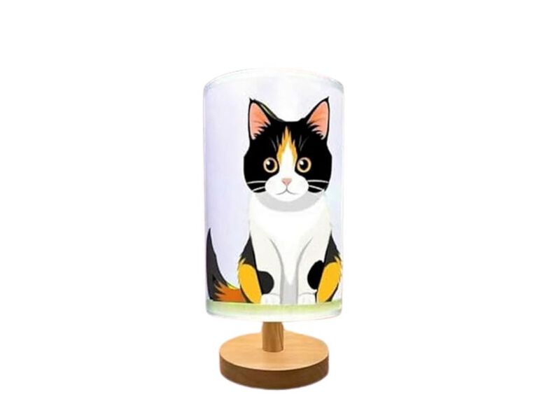 LED 3 Color Wood Fabric Night Light For Living Room Bedroom Nightstand image number 0
