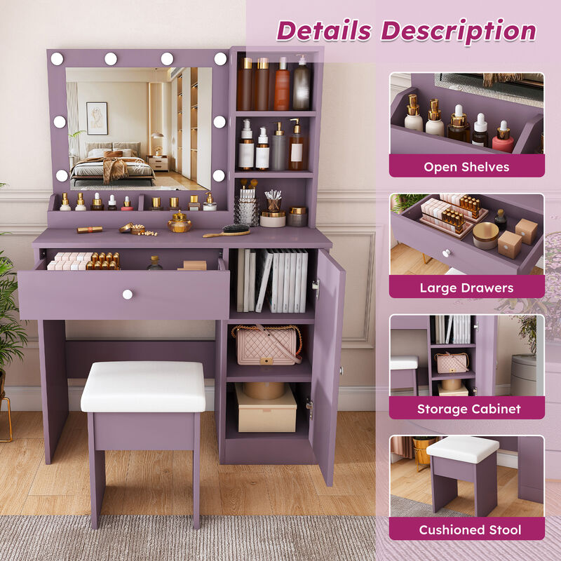 Frafup Stylish Vanity Desk Set image number 6