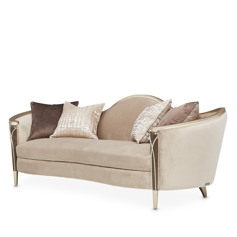 Michael Amini Villa Cherie Sofa - Porcini/Hazelnut