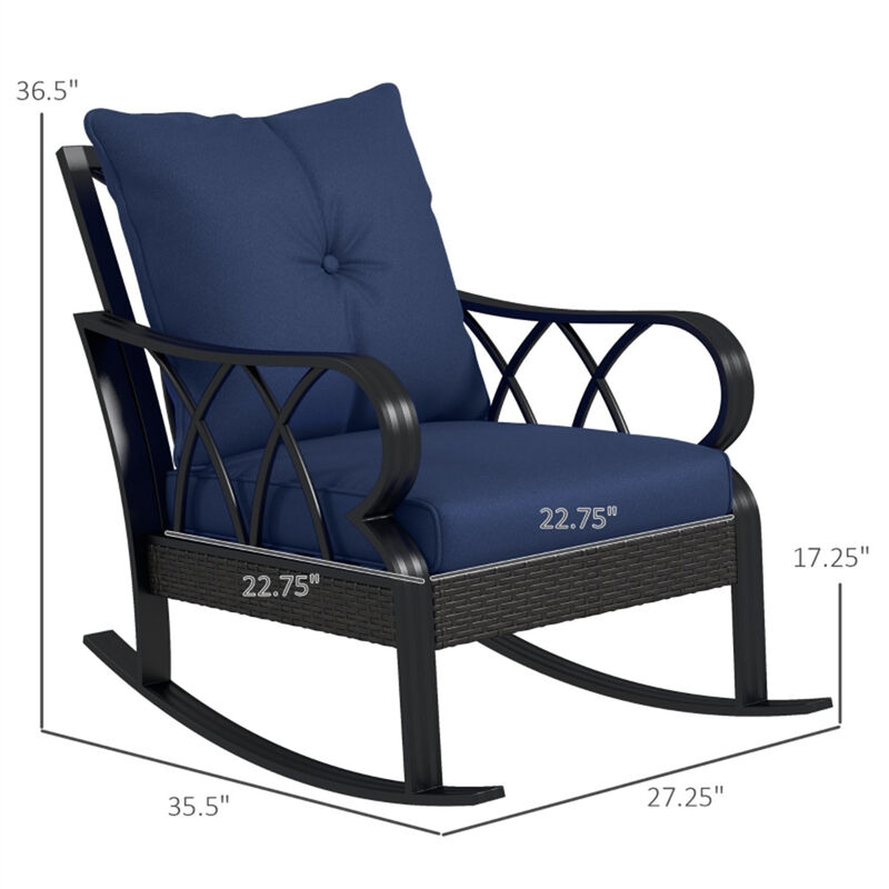 Modern Rocking Chair, Stylish Indoor or Outdoor Rocker for Relaxation and Lounging image number 2