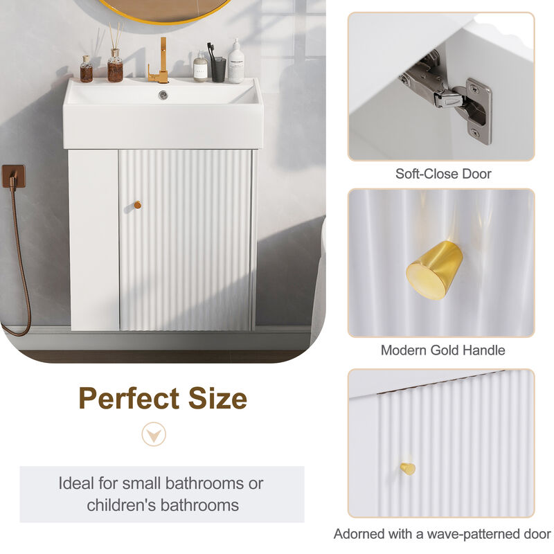 21.6inch Modern Floating Bathroom Vanity