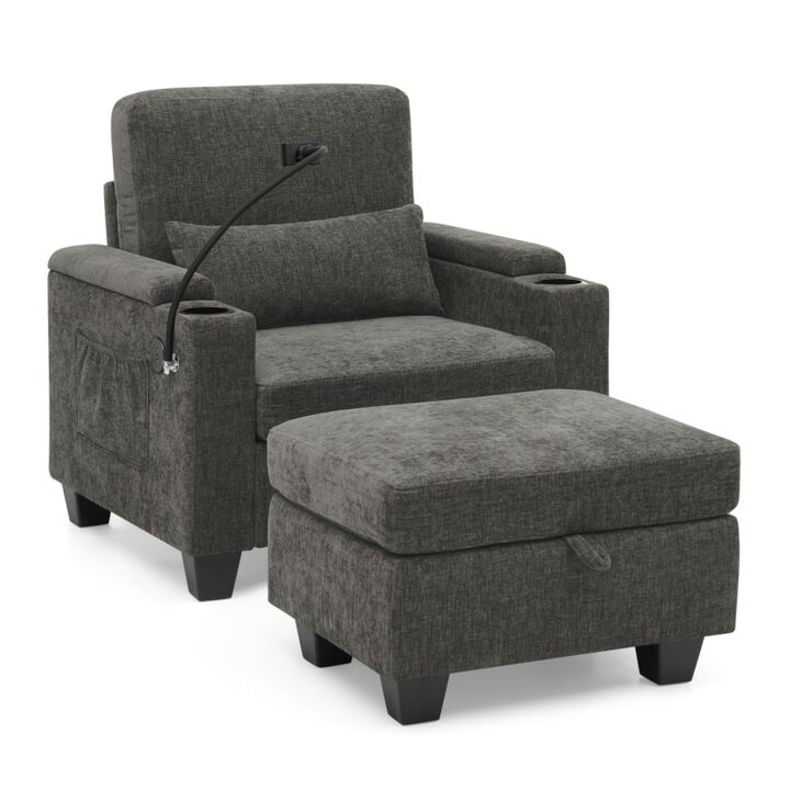 Kurtfo Chenille Accent Chair Set