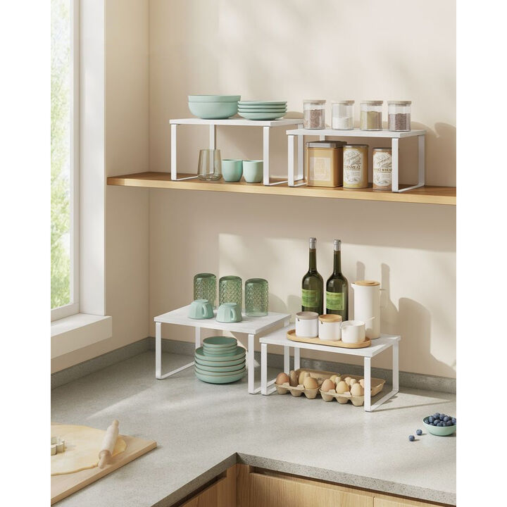 Set of 2 Kitchen Counter Shelves for Efficient Storage and Organization