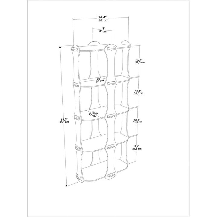 Decorotika Ayzi Bookshelf Sapphire Oak