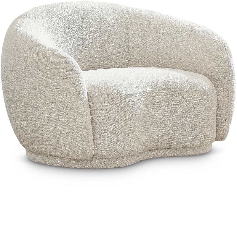 Meridian Furniture Hyde Cream Boucle Fabric Chair
