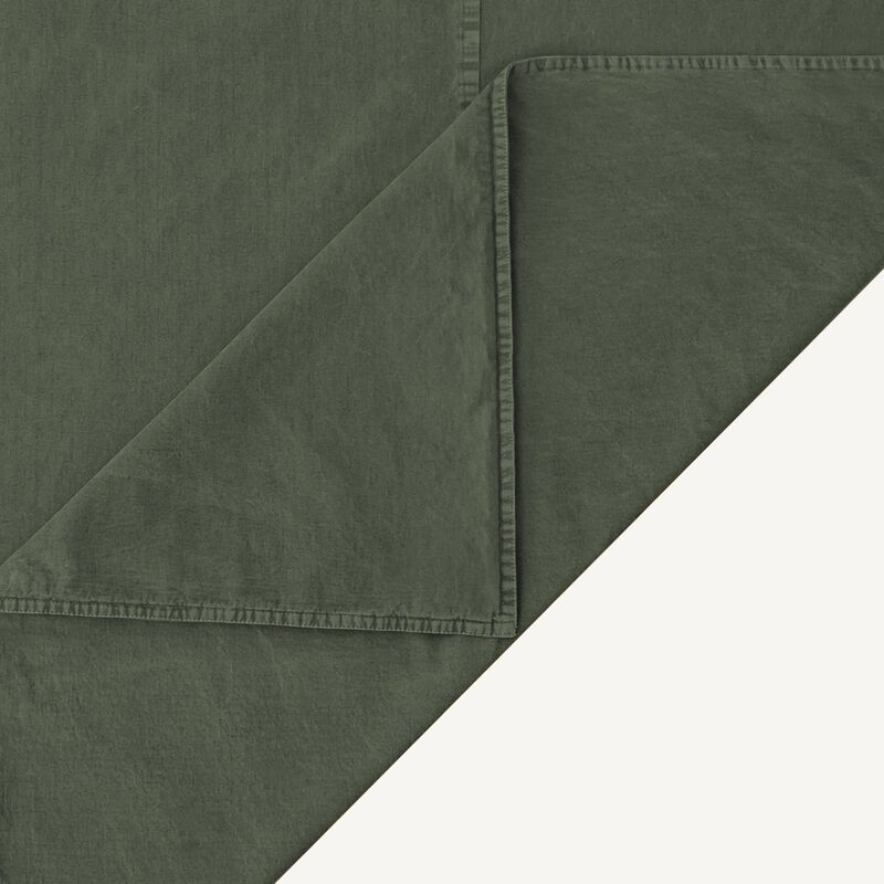 Stonewashed Green Cotton Canvas Full/Queen Duvet Cover Set image number 3