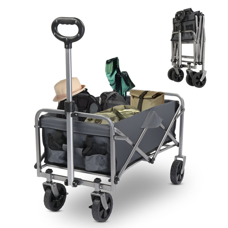 Garden Folding Cart Compact, Collapsible Cart for Convenient Transport of Gardening Tools & Supplies
