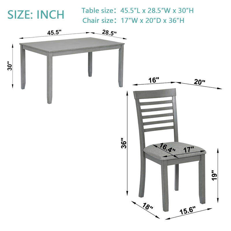 Befrig 5‑Piece Farmhouse Dining Set image number 9