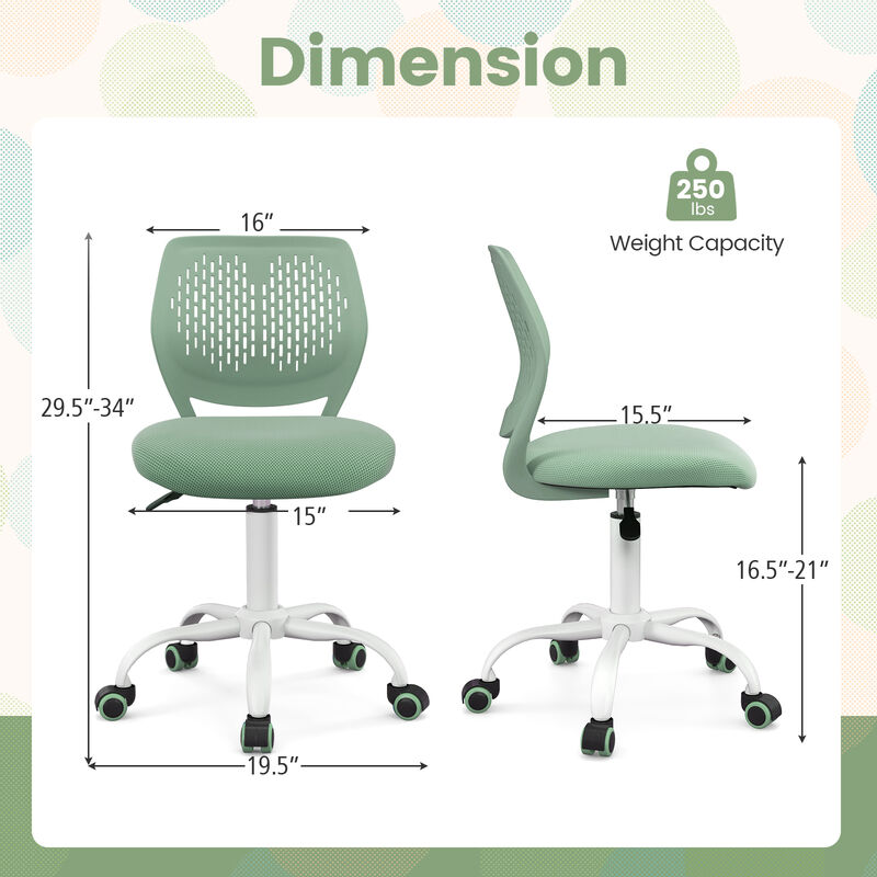 Kids Ergonomic Study Chair with Supportive Backrest and Height Adjustment
