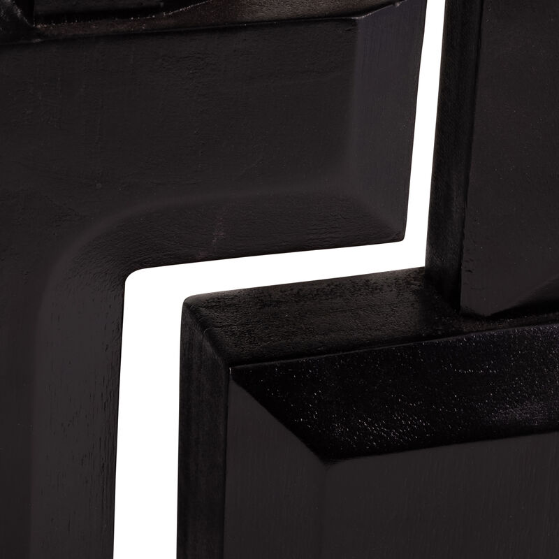 Wood 27"H Geometric Lamp image number 4
