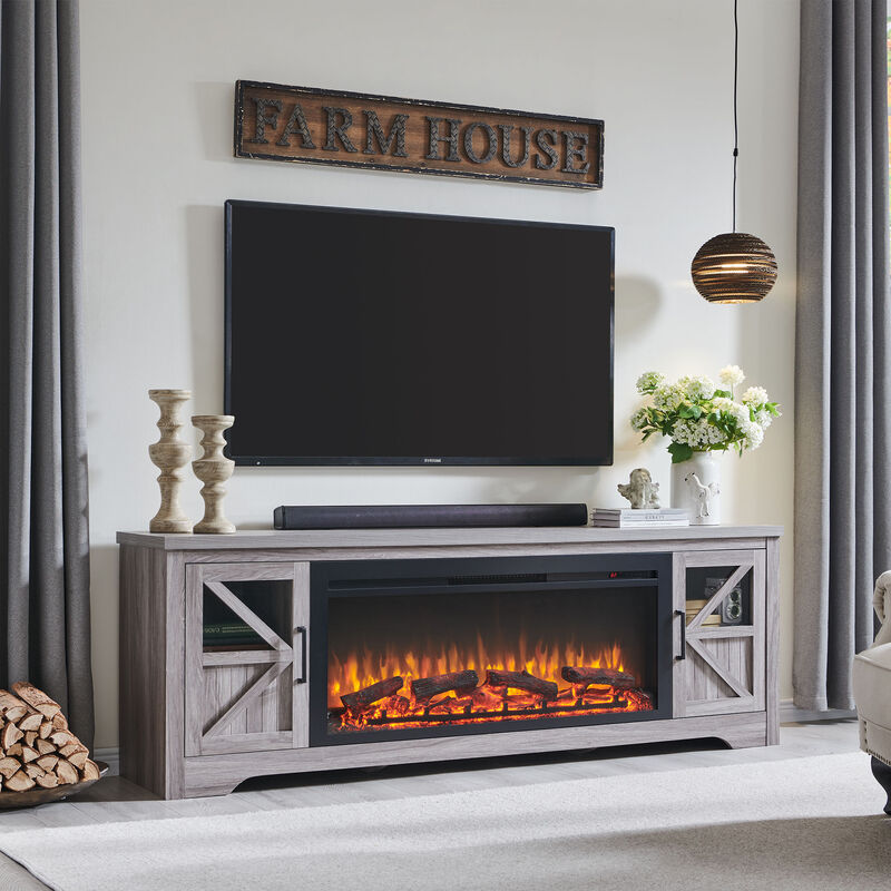 75" Fireplace TV Stand image number 3