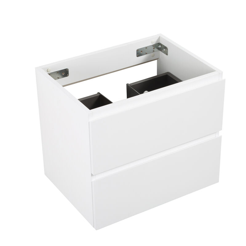 Streamdale Wall Mounted Vanity, White, 2-Drawer, Pre-Assembled image number 1