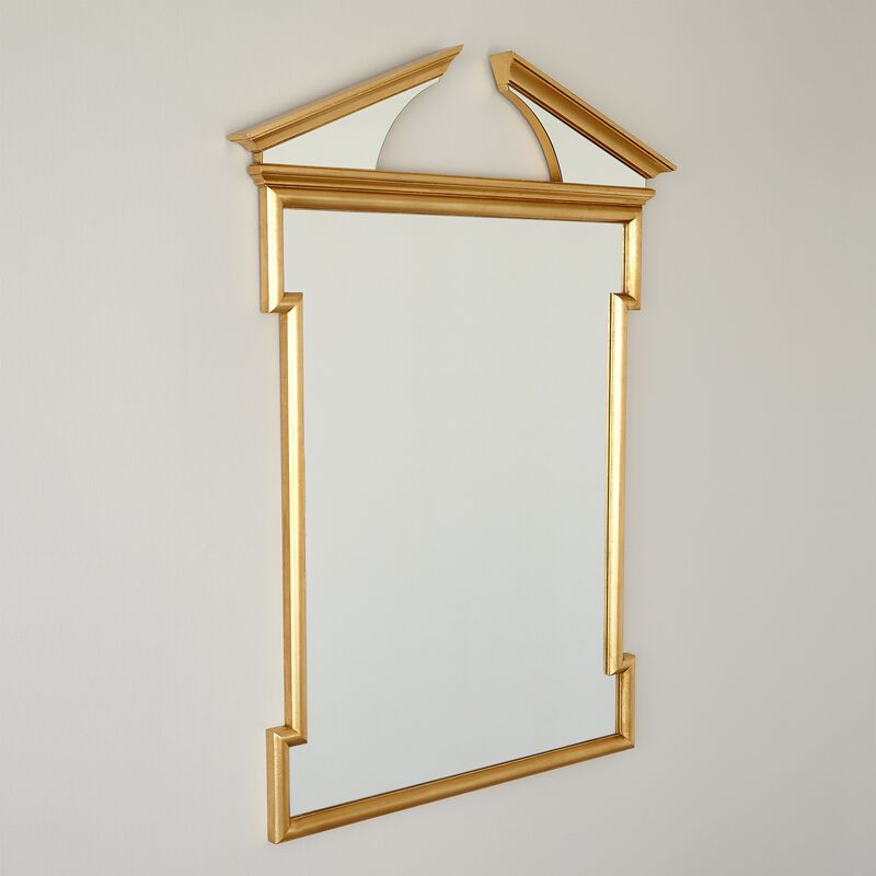 Broken Pediment Gold Mirror
