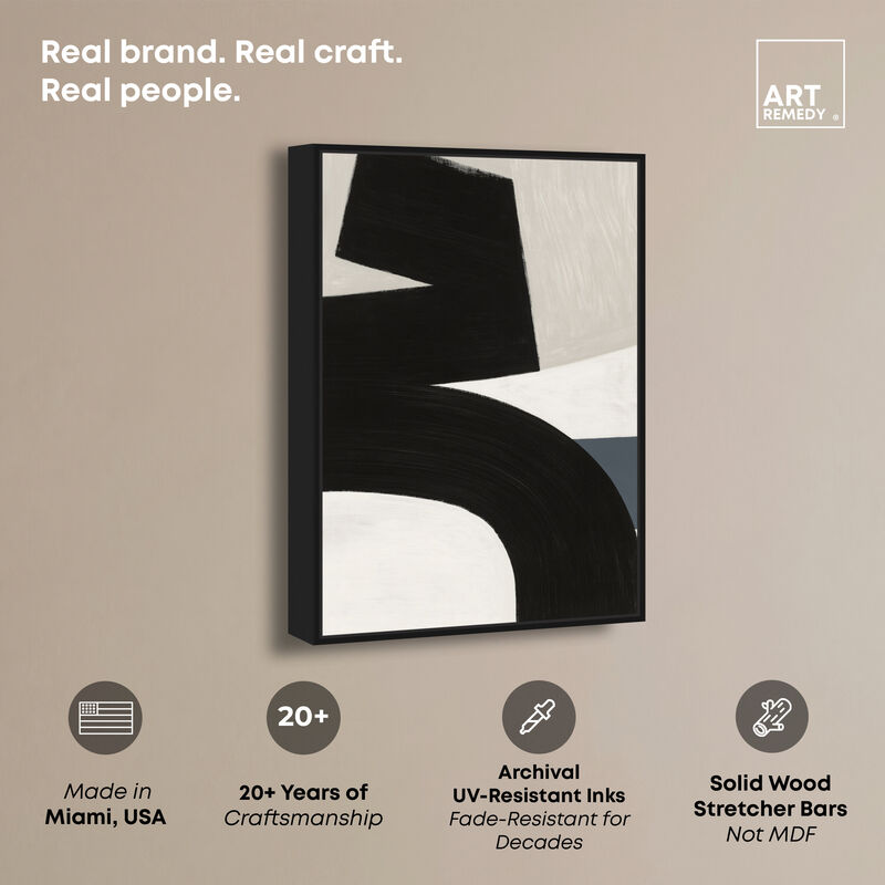 Bone Intersect II Abstract Canvas Print by Art Remedy image number 2