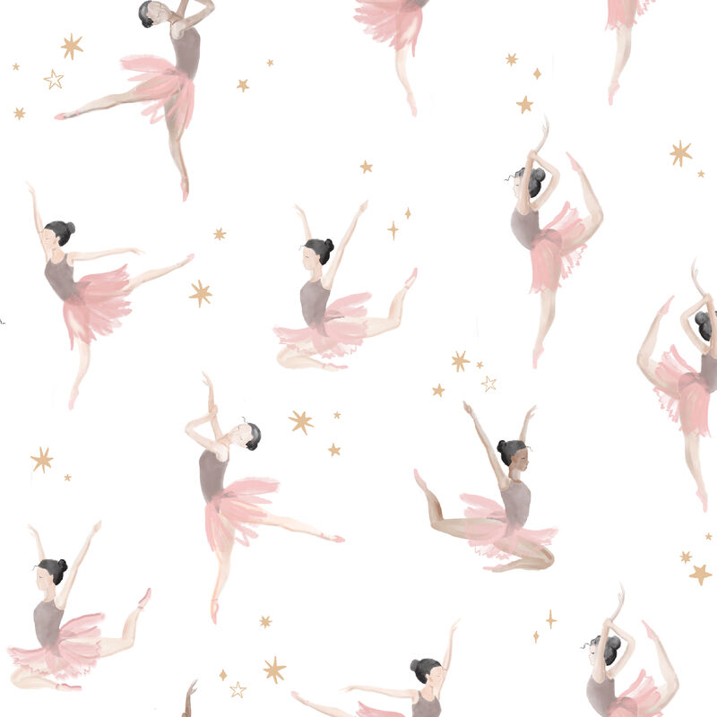 Lambs & Ivy Ballerina Baby Breathable 100% Cotton Fitted Crib Sheet - White