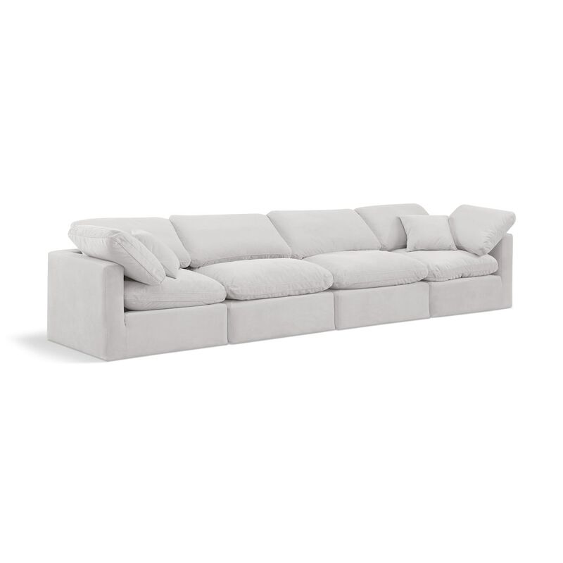 Meridian Furniture Indulge Cream Velvet Modular Sofa
