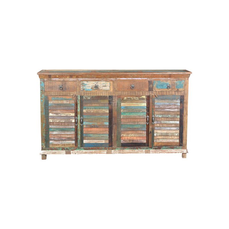 Taran Designs Prescott 4-drawer 4-door Shutter Solid Wood Sideboard