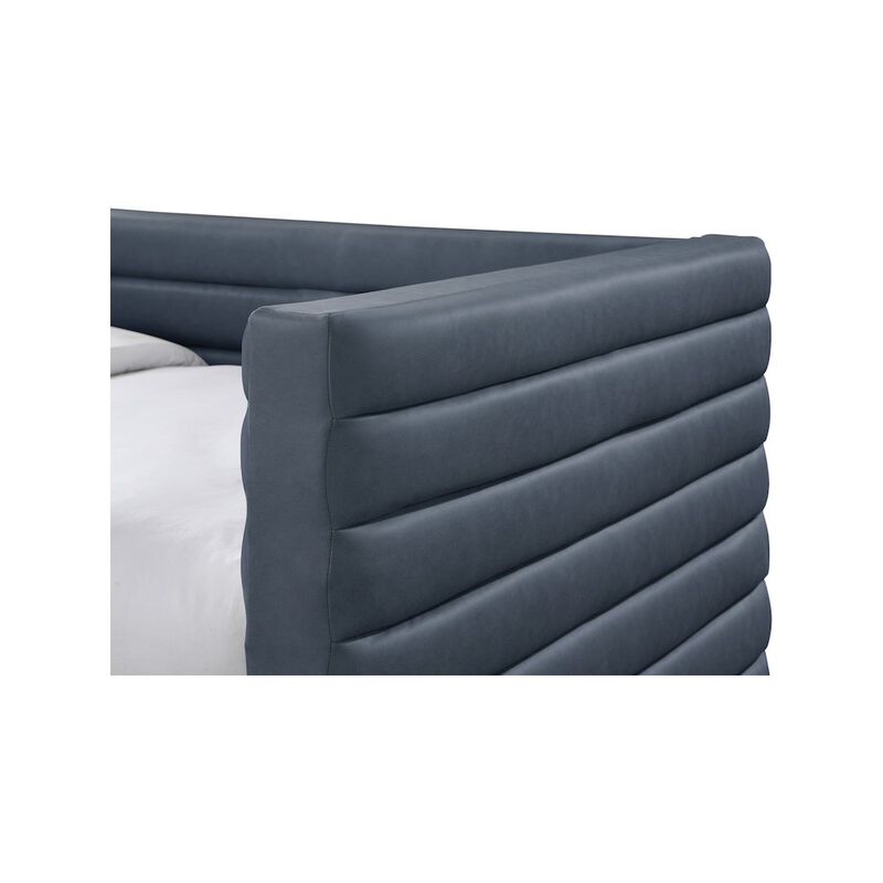 Meridian Furniture Beverly Navy Vegan Leather Twin Daybed