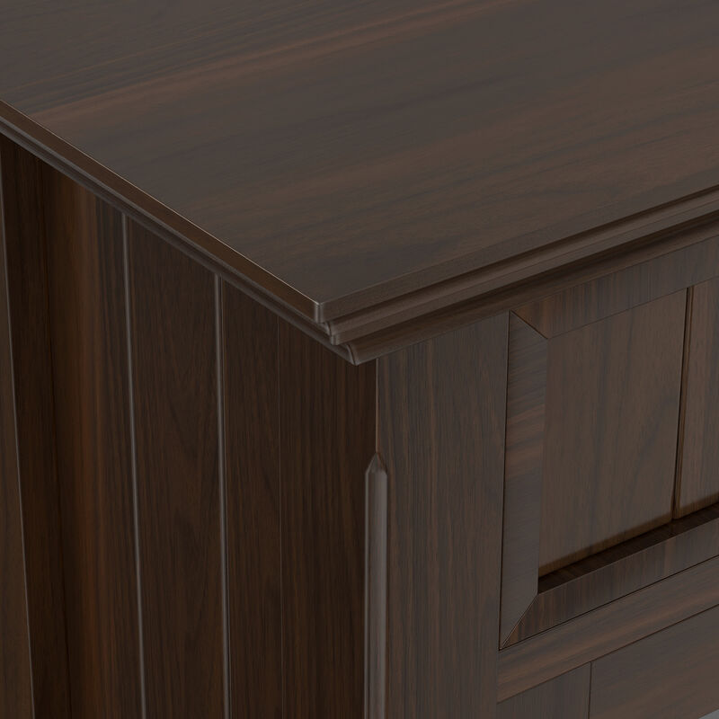 Acadian SOLID WOOD 36 inch Wide Transitional Entryway Hallway Storage Cabinet in Brunette Brown image number 7