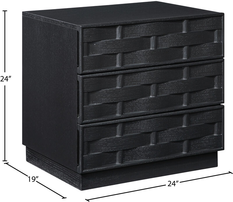Meridian Furniture Weave Black Night Stand image number 8