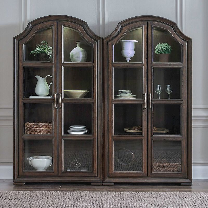 Liberty Furniture Providence Park 2 Piece Bunching Cabinet Set for Dining Room - Chateau Brown image number 1