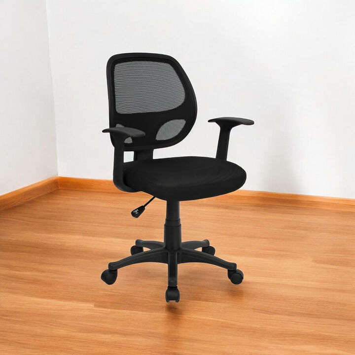 Mesh Mid-Back Office Chair with Adjustable Height and Lumbar Support