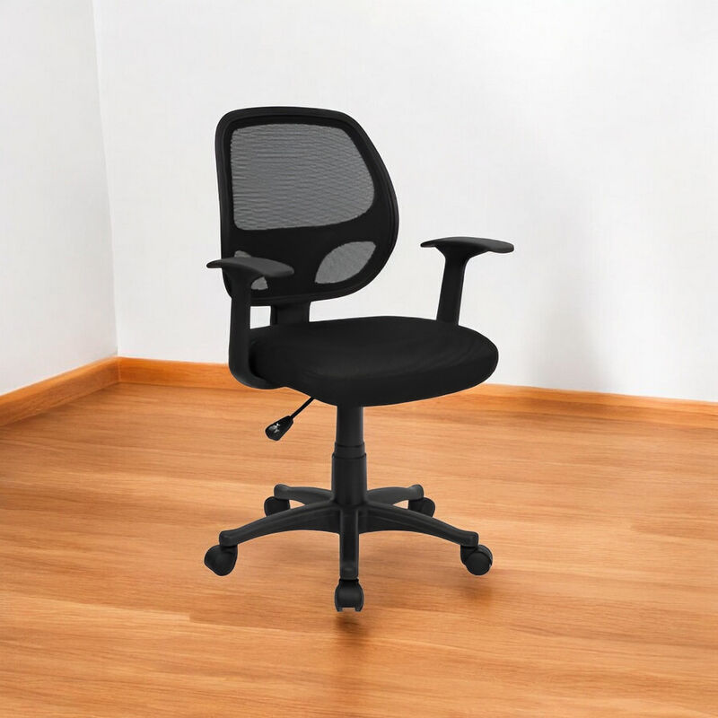 Mesh Mid-Back Office Chair with Adjustable Height and Lumbar Support