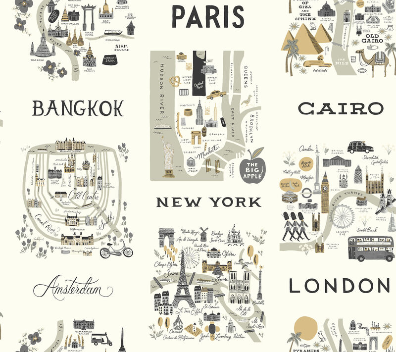 City Maps Rifle Paper Co. Wallpaper image number 1