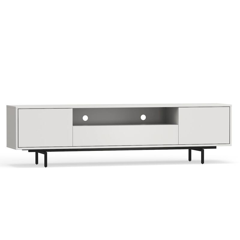 Comfort Pointe Avichi White Laminate 3 Door TV Console