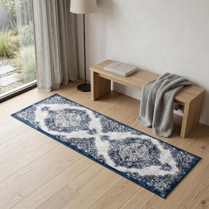 HomeRoots Medallion Runner Rug