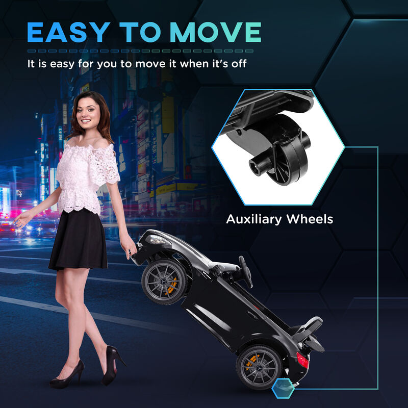 BreeBe Mercedes-Benz AMG GTR Licensed 12V Battery Powered Kids Electric Car w/ Remote Control & Soft Start image number 4