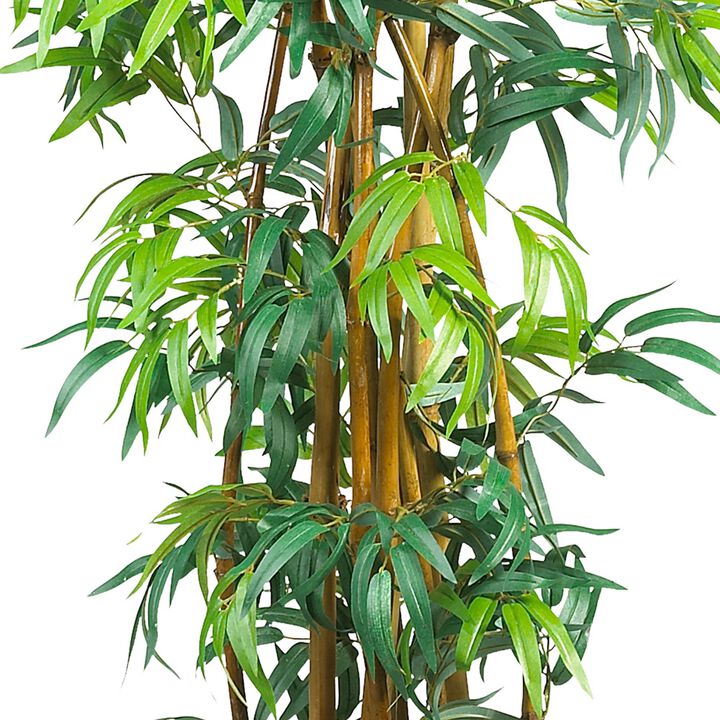6' Artificial Curved Bamboo Silk Tree