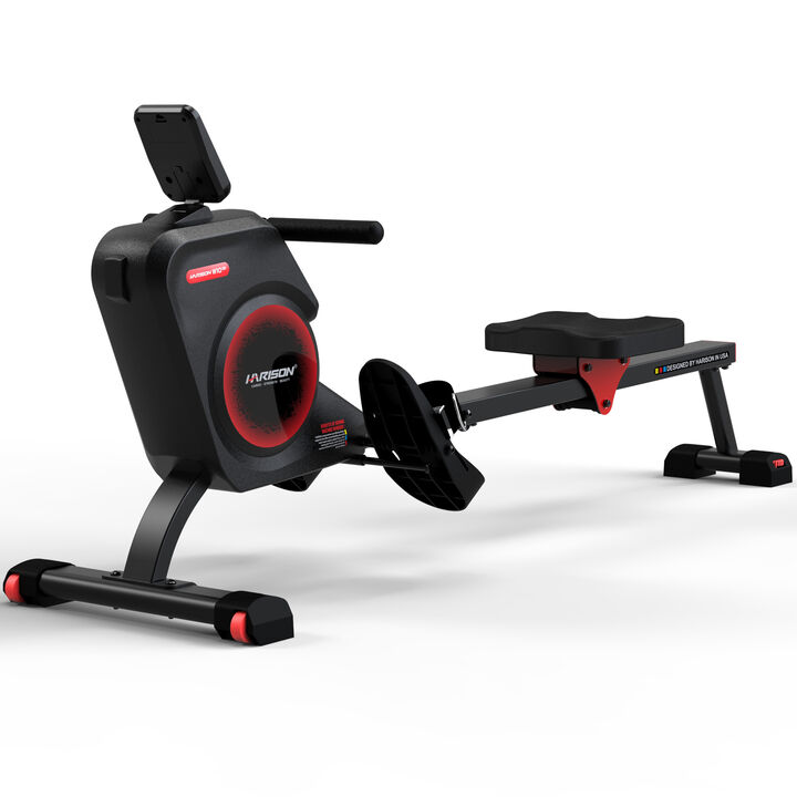 HARISON Magnetic Rowing Machine, Bluetooth App, 16 Resistance Levels, Quiet Rail, 350 lb Capacity (HR-W10)